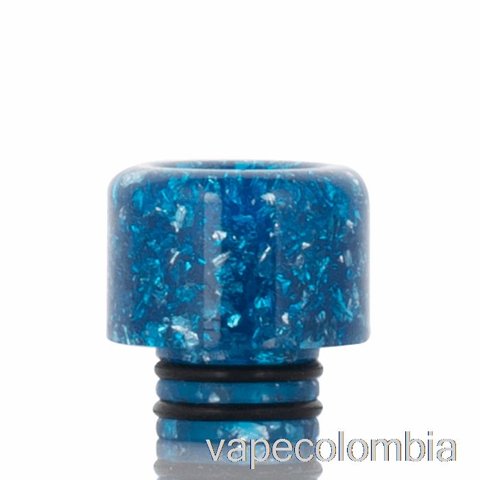 Vape Recargable 510 Lentejuelas Punta De Goteo De Resina Azul Plata